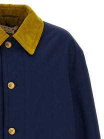 Marni Cotton Gabardine Parka Blue