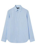 Gucci Men's Cotton GG Shirt Blue