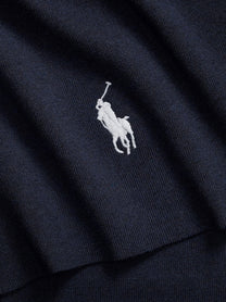 Polo Ralph Lauren Men's Cotton Hat and Scarf Set Blue