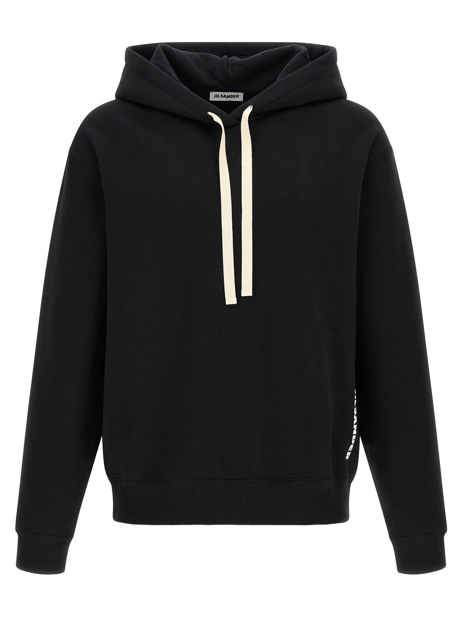 Jil Sander Cotton Hoodie Black