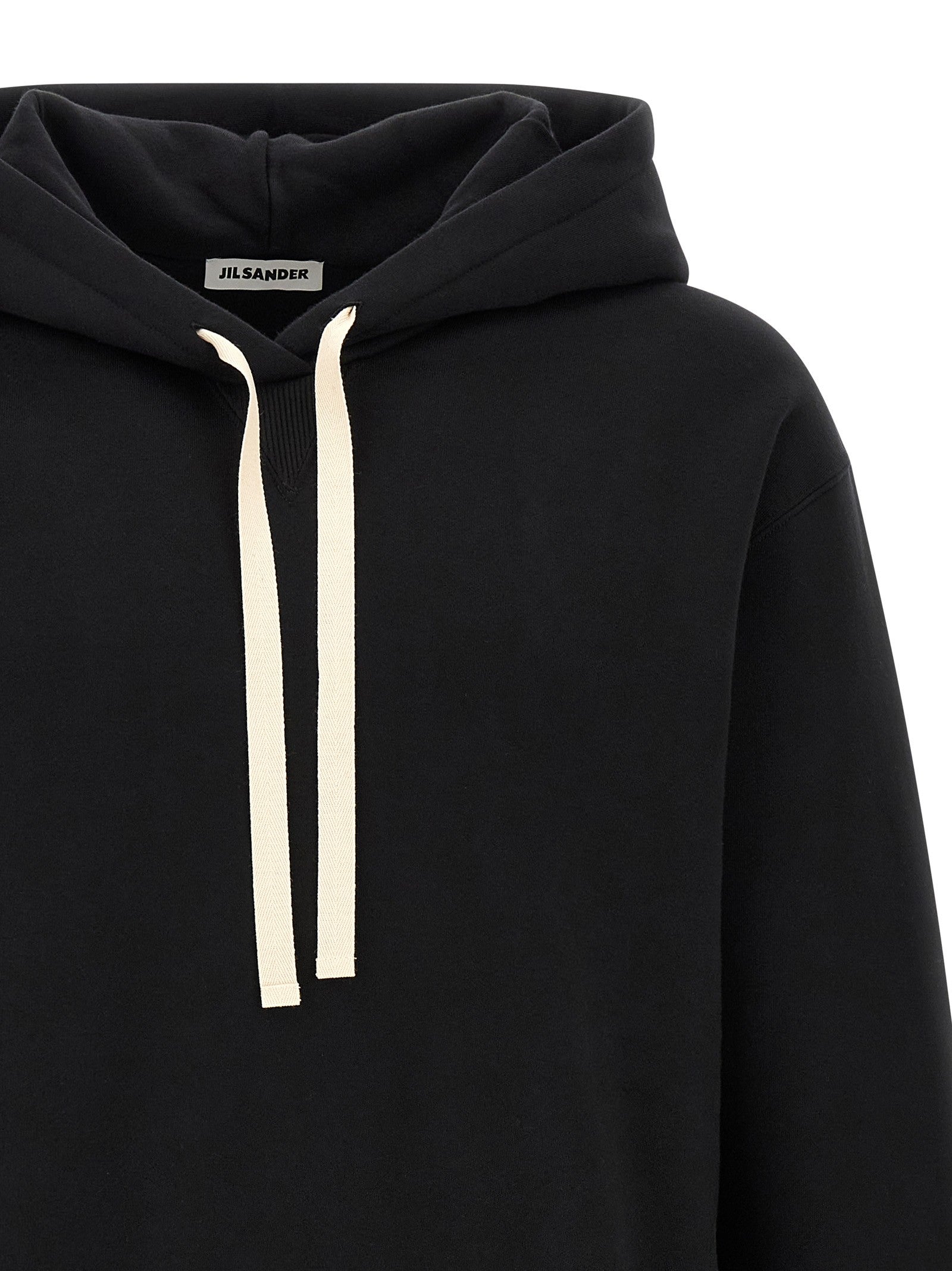 Jil Sander Cotton Hoodie Black