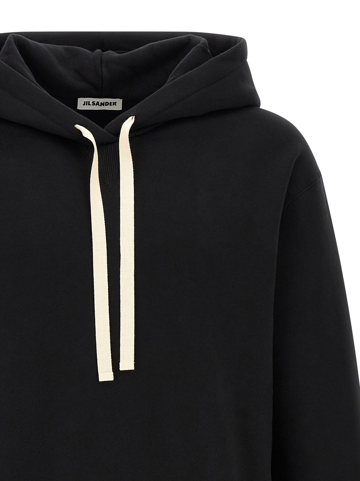 Jil Sander Cotton Hoodie Black, view 3