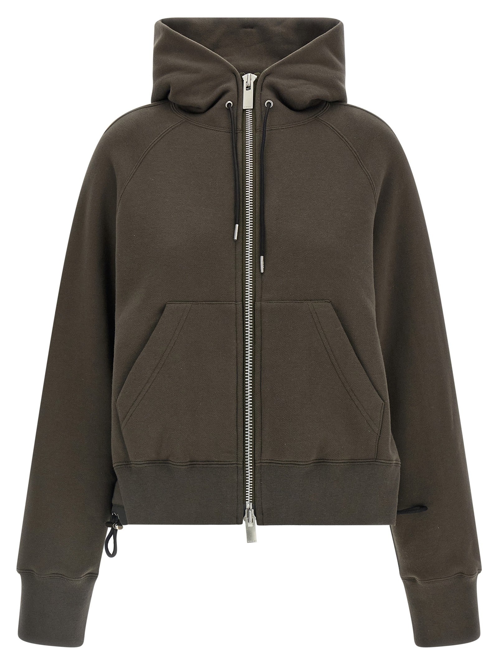 Sacai Cotton Hoodie Green