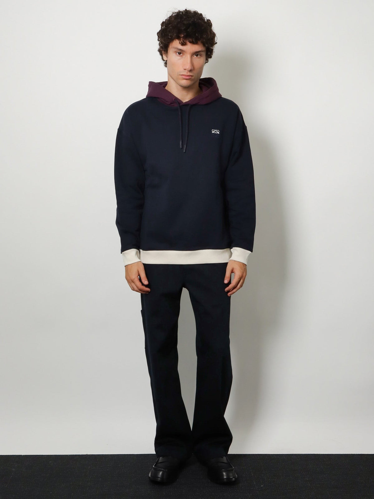 Loewe Men's Cotton Hoodie Blue, view 2