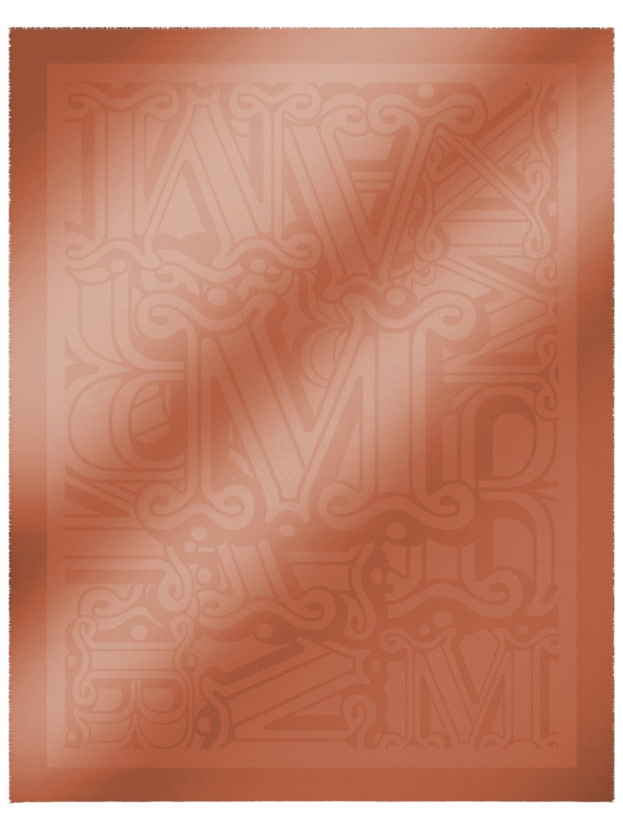 Max Mara Women's Cotton Jacquard Shawl Orange