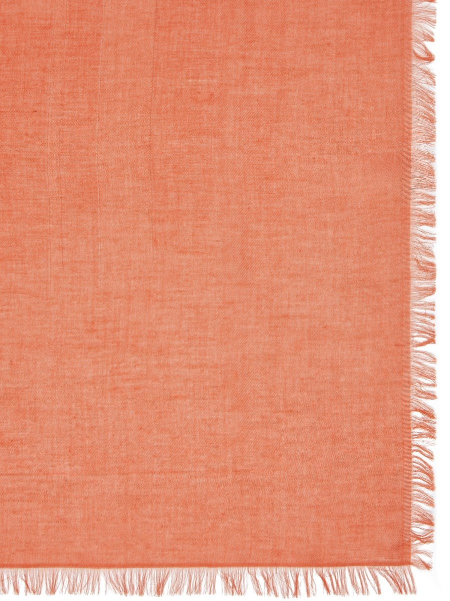 Max Mara Women's Cotton Jacquard Shawl Orange