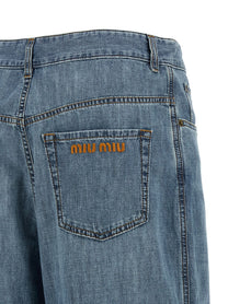 Miu Miu Cotton Jeans Blue