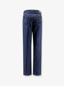 Brunello Cucinelli Men's Cotton Jeans Blue