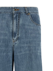 Miu Miu Cotton Jeans Blue