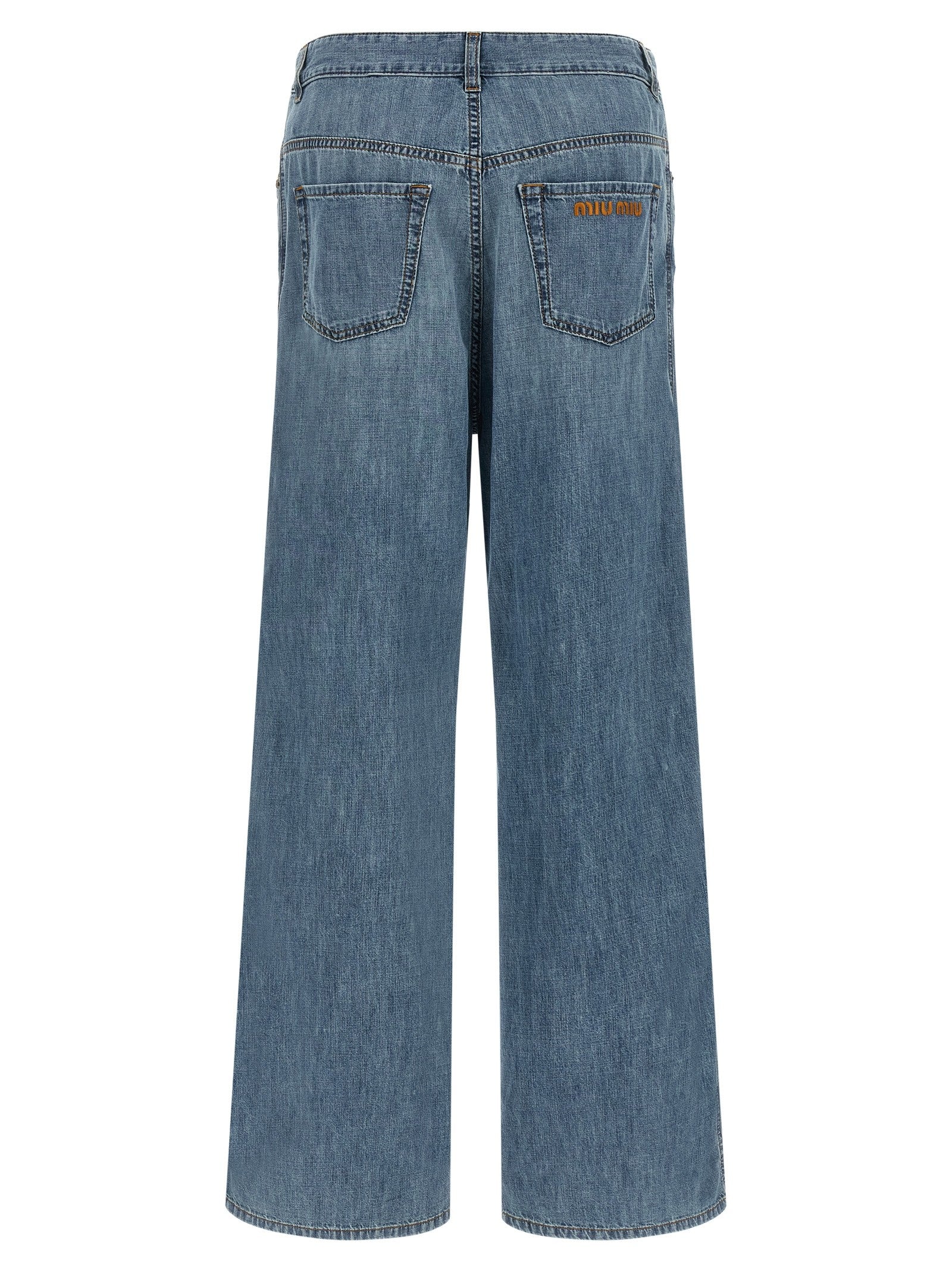 Miu Miu Cotton Jeans Blue