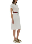 Gucci Women's Cotton Jersey Skirt White, view 2