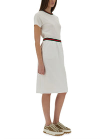 Gucci Women's Cotton Jersey Skirt White, view 2