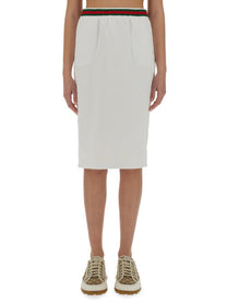 Gucci Women's Cotton Jersey Skirt White