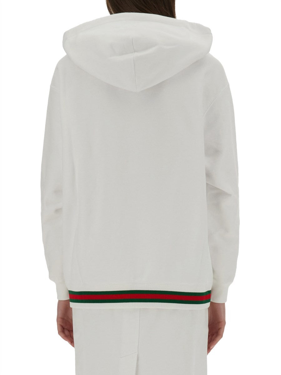 Gucci Women's Cotton Jersey Sweatshirt White, view 3