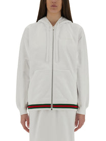 Gucci Women's Cotton Jersey Sweatshirt White