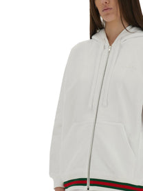 Gucci Women's Cotton Jersey Sweatshirt White, view 4
