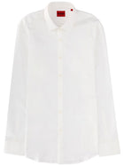 HUGO BOSS Men's Cotton Kenno Shirt White