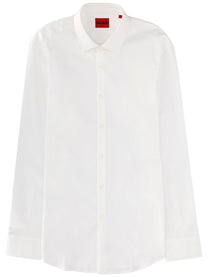 HUGO BOSS Men's Cotton Kenno Shirt White