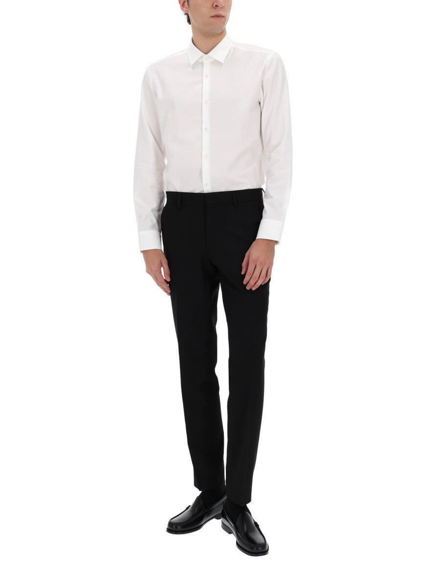 HUGO BOSS Men's Cotton Kenno Shirt White