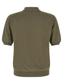 Zanone Cotton Knit Polo Shirt Green