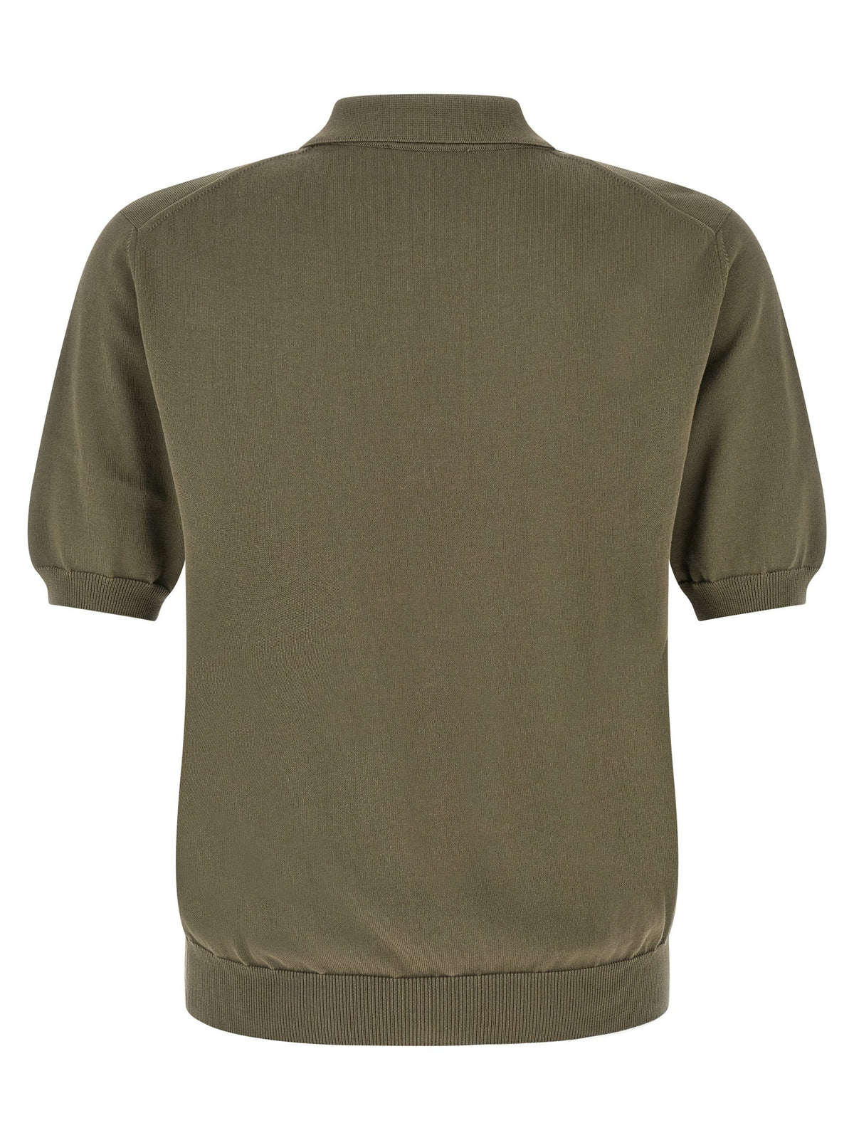 Zanone Cotton Knit Polo Shirt Green, view 2