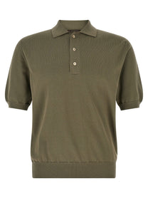 Zanone Cotton Knit Polo Shirt Green