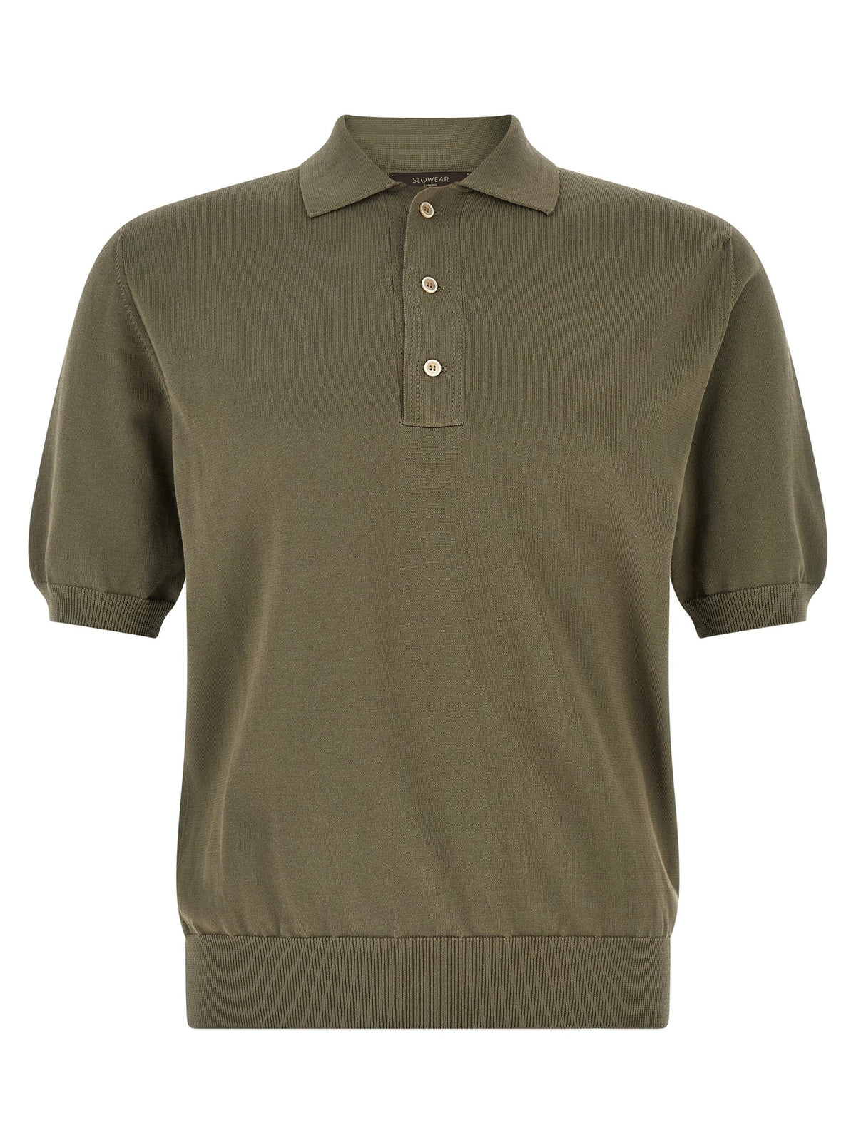 Zanone Cotton Knit Polo Shirt Green