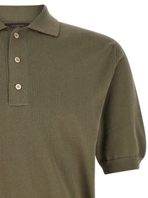 Zanone Cotton Knit Polo Shirt Green