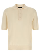 Zanone Cotton Knit Polo Shirt Beige