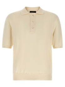 Zanone Cotton Knit Polo Shirt Beige