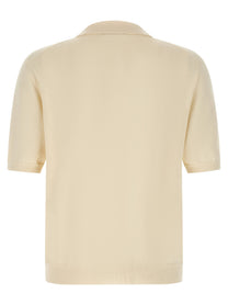 Zanone Cotton Knit Polo Shirt Beige