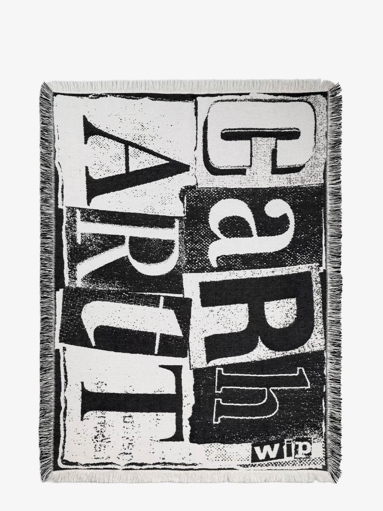 Carhartt Wip Men's Cotton Letterpress Blanket Black
