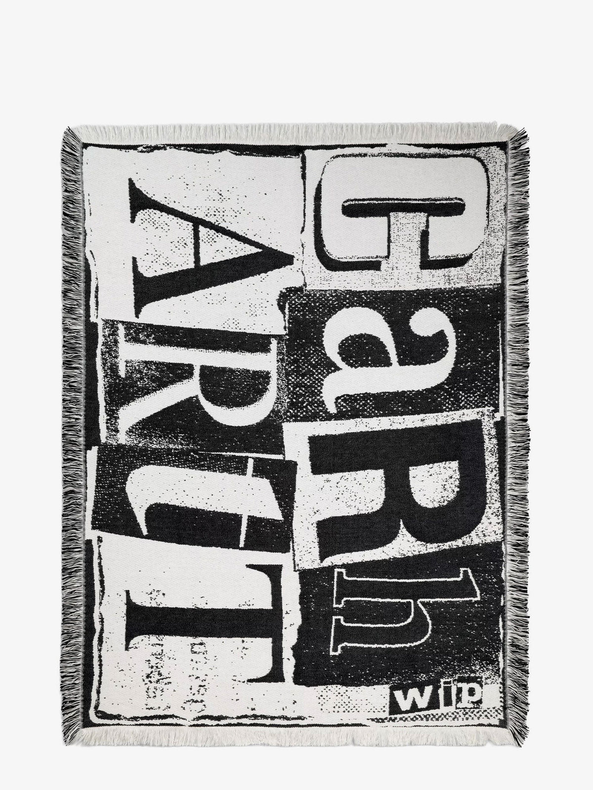 Carhartt Wip Men's Cotton Letterpress Blanket Black