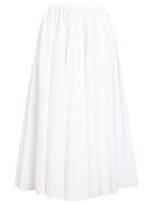 Patou Women's Cotton Midi Skirt White