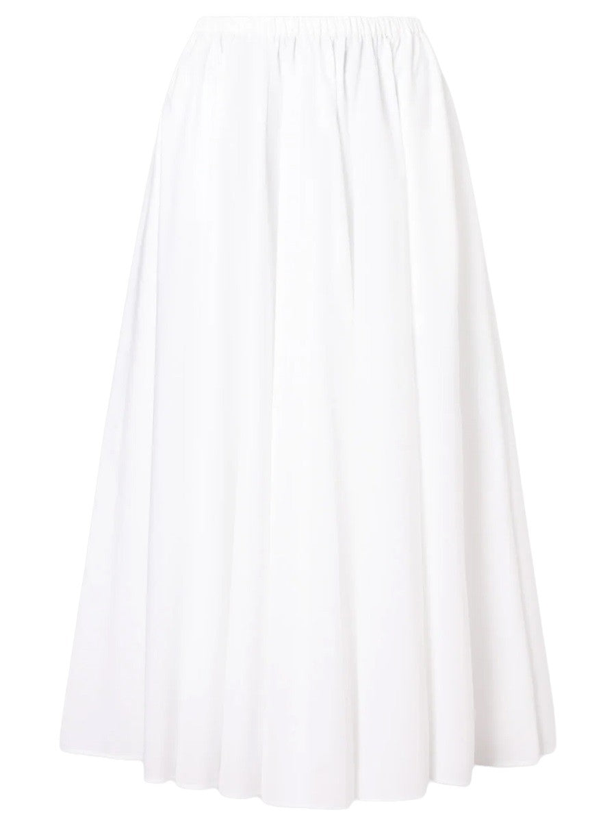 Patou Women's Cotton Midi Skirt White