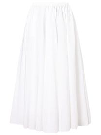 Patou Women's Cotton Midi Skirt White