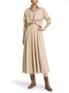 Fay Women's Cotton Midi Skirt Beige, view 2