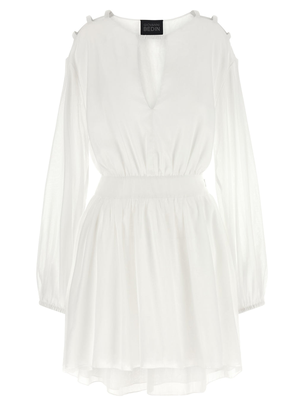 Giovanni Bedin Cotton Muslin Dress White