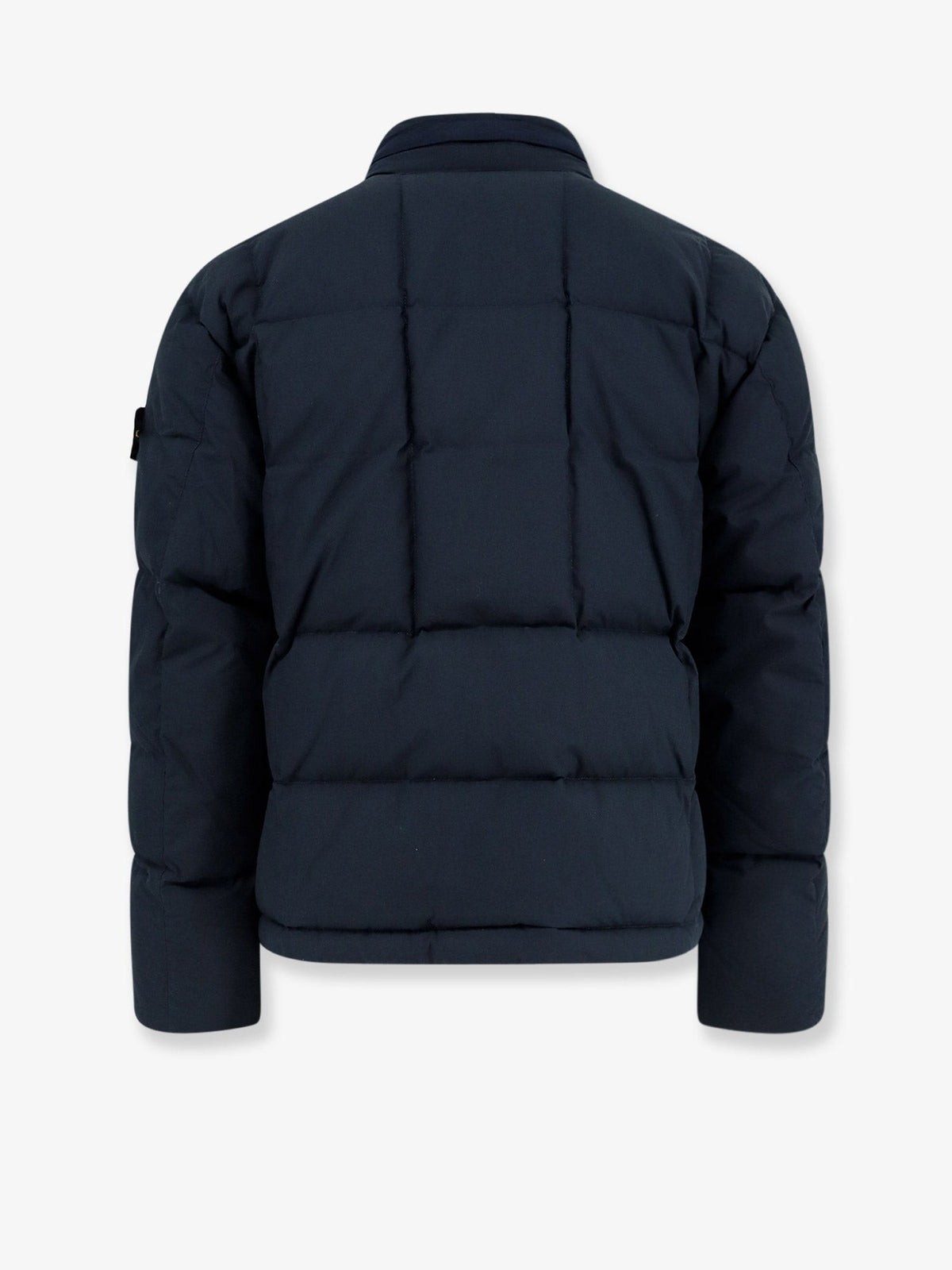 Stone Island Men's Cotton Nylon Tela Down Jacket Blue, view 2