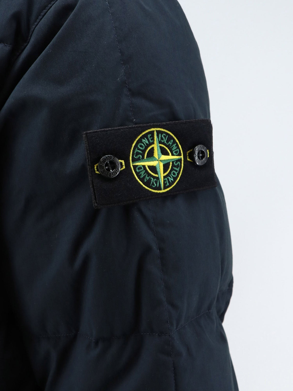 Stone Island Men's Cotton Nylon Tela Down Jacket Blue