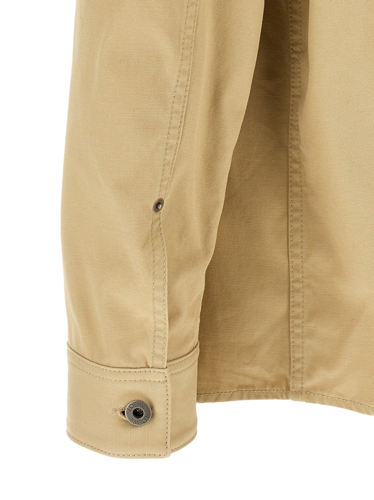 Loewe Cotton Overshirt Beige, view 4
