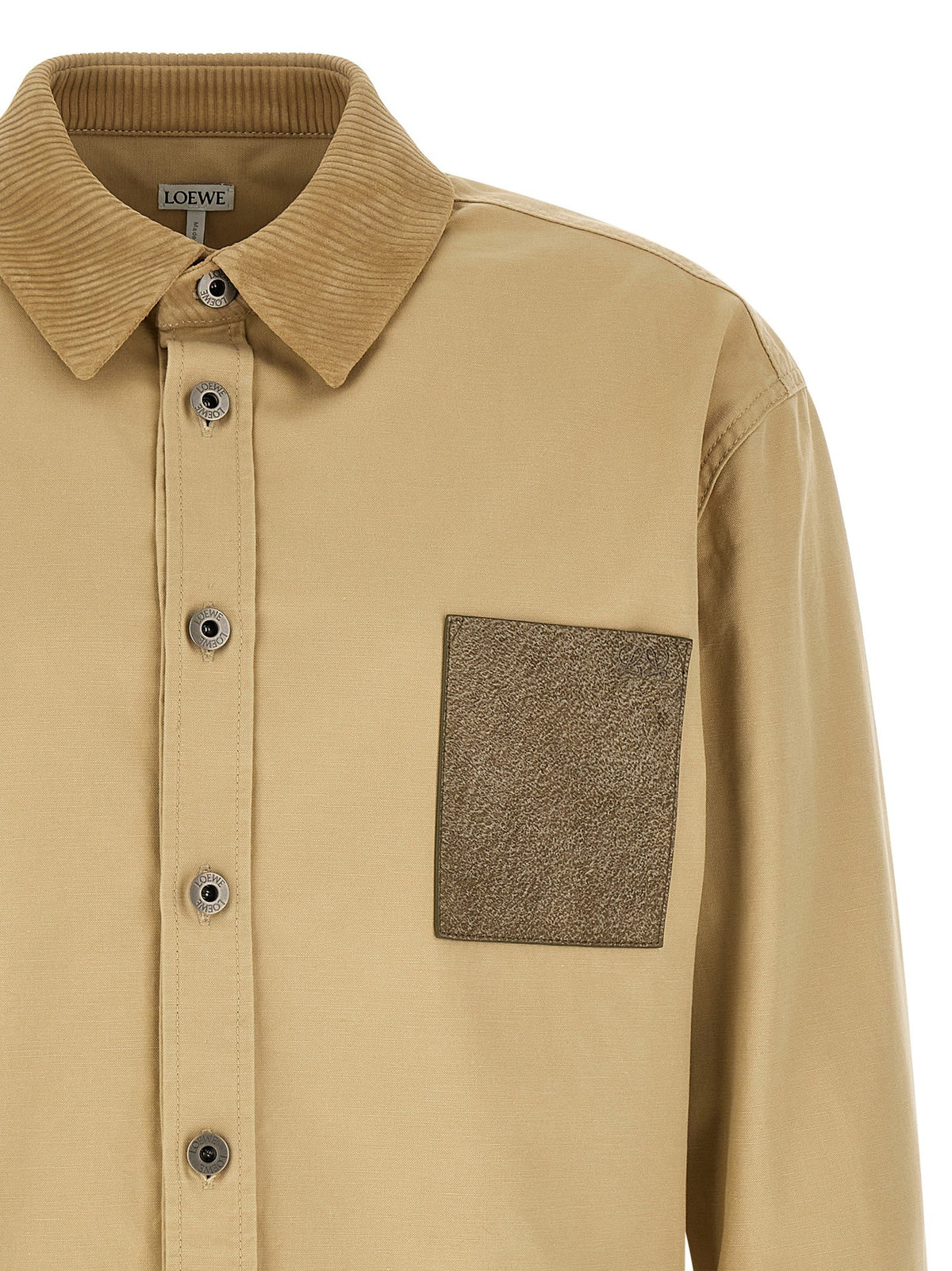 Loewe Cotton Overshirt Beige, view 3