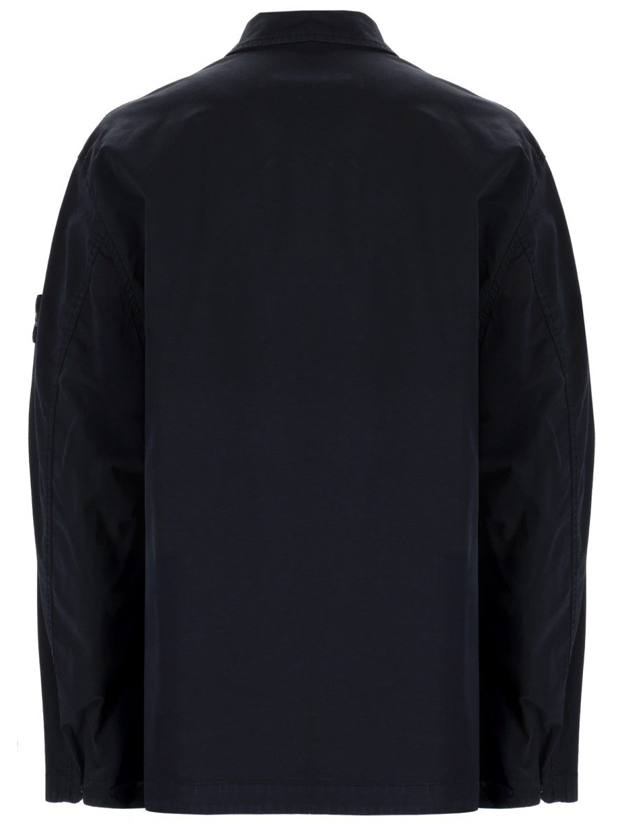 Stone Island Men's Cotton Overshirt Blue
