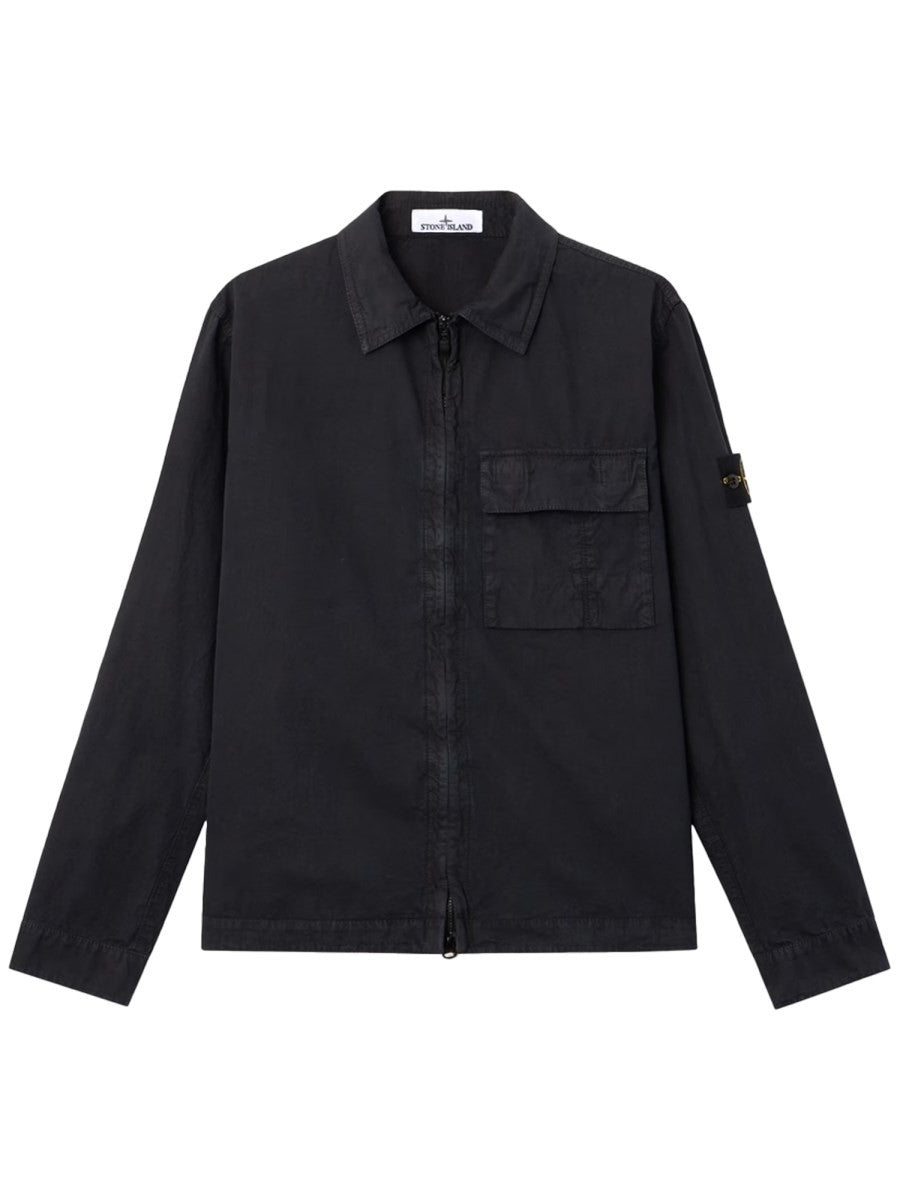 Stone Island Men's Cotton Overshirt Black