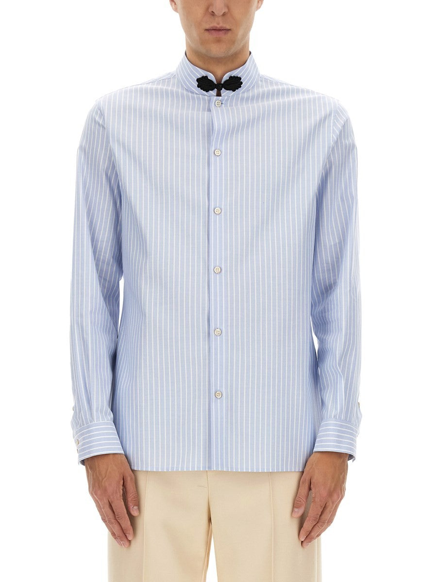 Valentino Men's Cotton Oxford Shirt Blue
