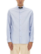 Valentino Men's Cotton Oxford Shirt Blue
