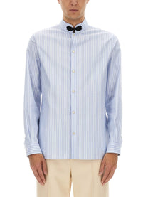 Valentino Men's Cotton Oxford Shirt Blue