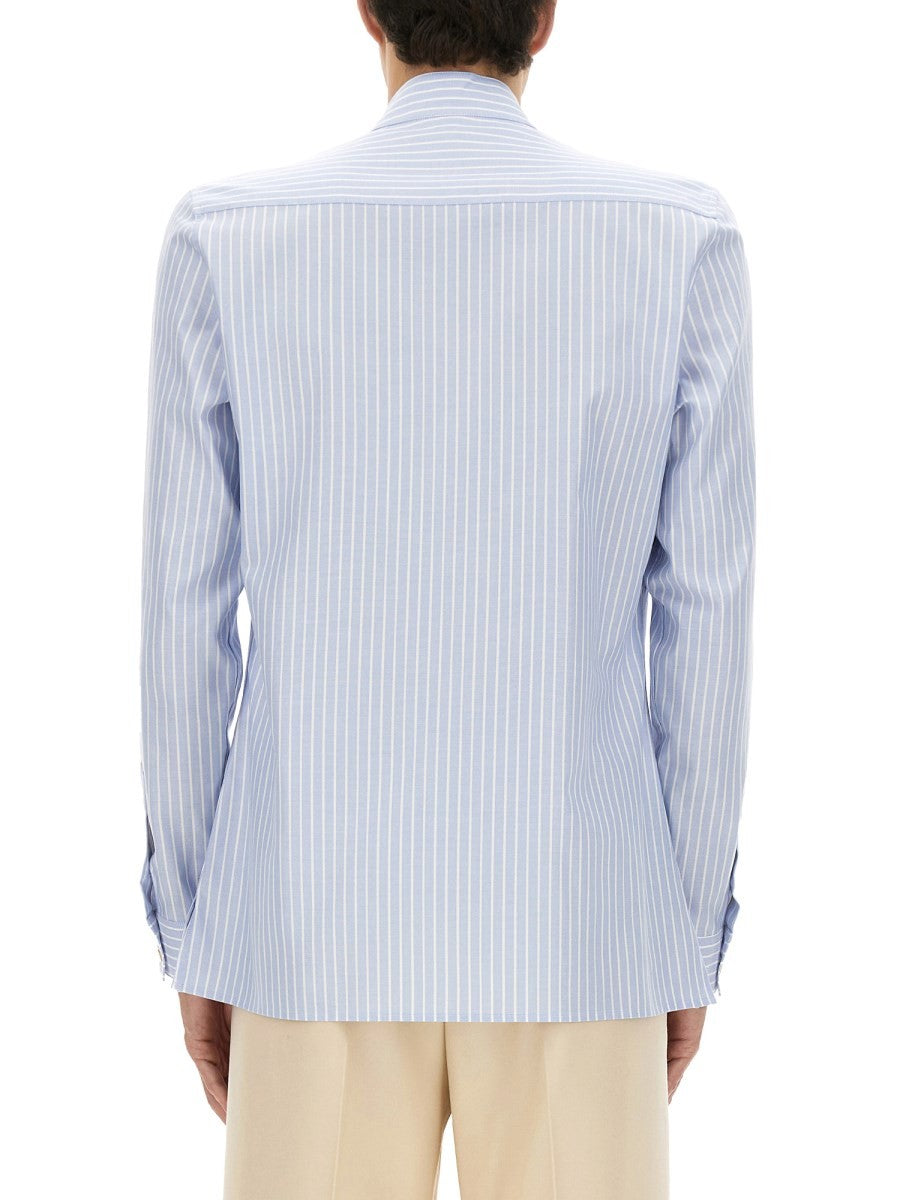 Valentino Men's Cotton Oxford Shirt Blue