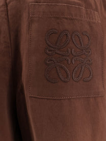 Loewe Men's Cotton Paulas Ibiza Trousers Brown