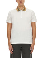 Burberry Men's Cotton Pique Polo White